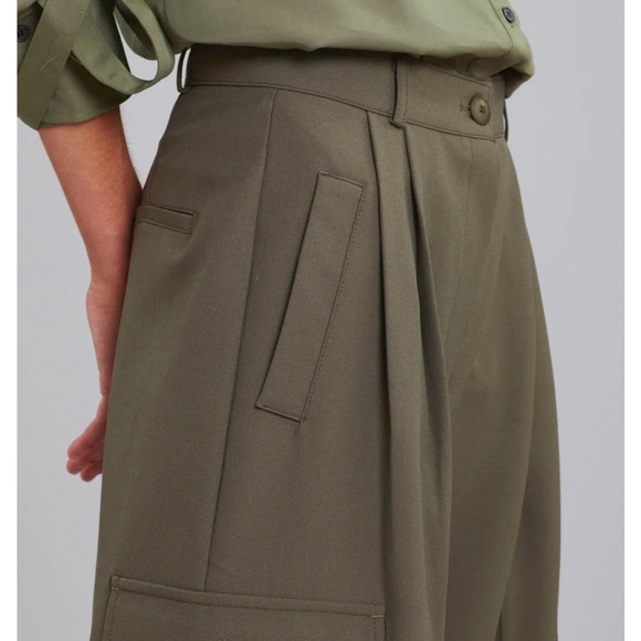 FRANKIE SHOP Maesa Cargo Trouser Pants Olive XS - Picture 9 of 14